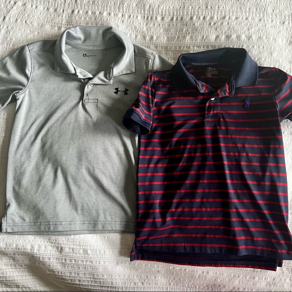 2 boys size 6 performance polos